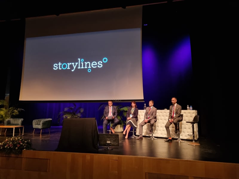 Storylines flashed on screen during the CITCA Suncruise Conference