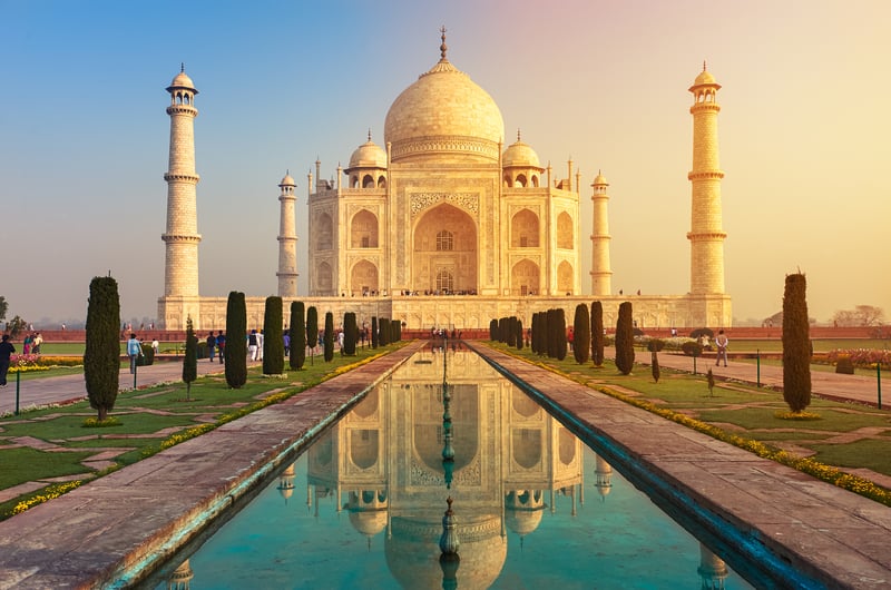 The Taj Mahal in India, one of the architectural wonders of the world