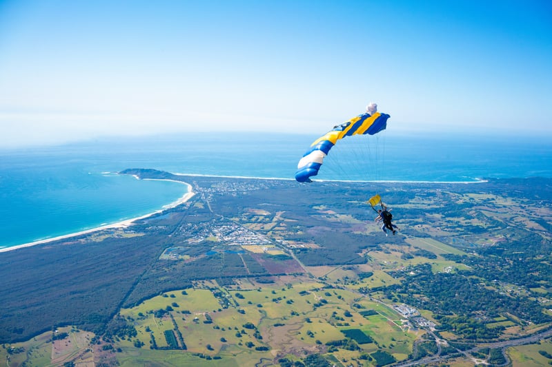 Amazing view of Australia when skydiving with Skydive Australia.