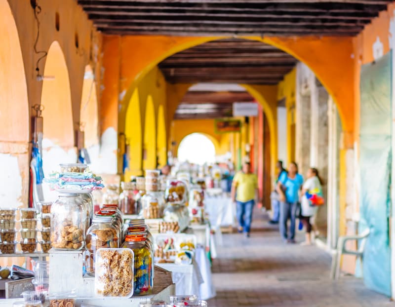 Sweet market by Portal de Los Las Bóvedas sweet markets in Cartagena - Colombia (1)
