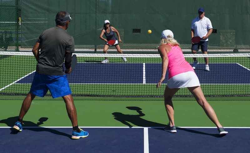 Pickleball - Mixed Doubles Action