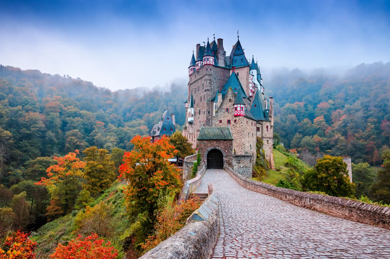 Fairytale castle hotel surrounded by nature in Europe