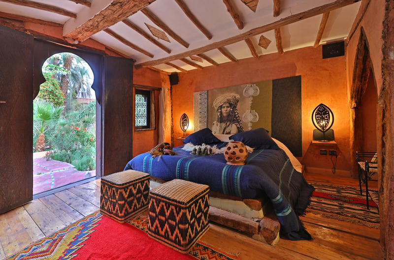 Arabian designed room at Bab El Oued eco lodge Morocco
