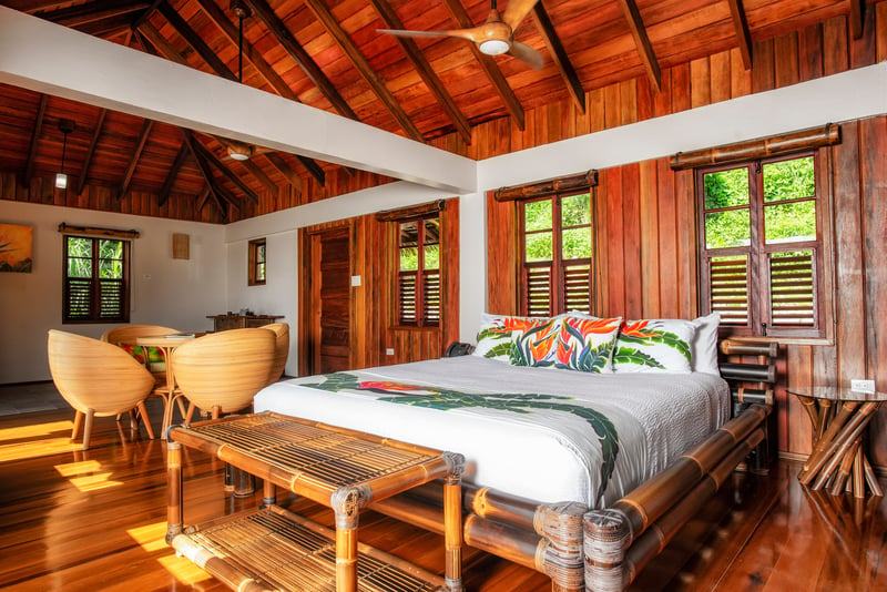 Villa Suite Interior hotel room of Jungle Bay eco tourism lodge, Dominica