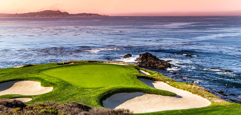 Pebble Beach golf course, Monterey, California, USA one of the best golf courses in the world