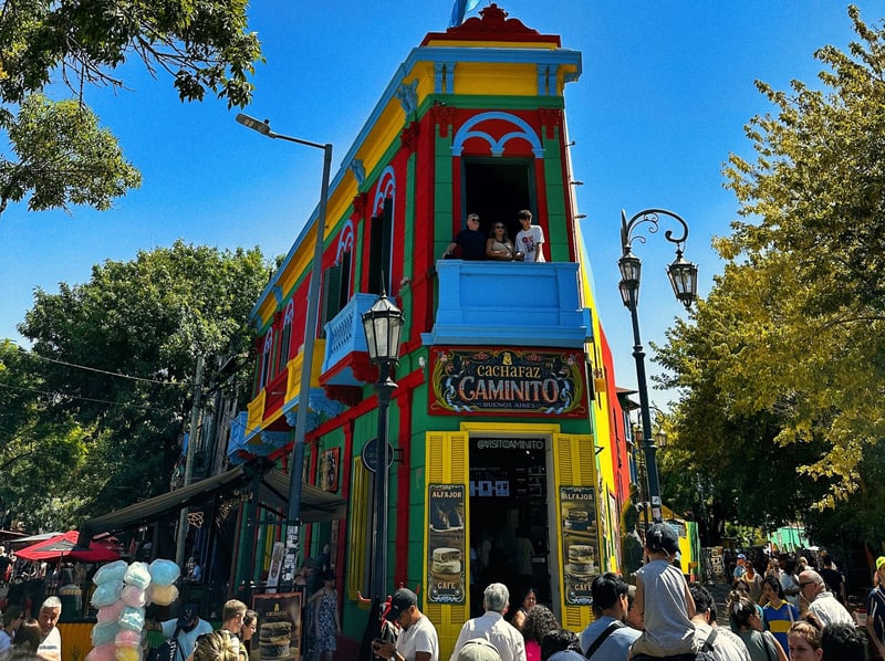 The famous street museum Caminito in La Boca,Buenos Aires