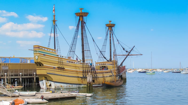 Mayflower II, Plimoth Patuxet`s full-scale reproduction of the tall ship that brought the Pilgrims to Plymouth in 1620 has finally returned to her berth at Plimoth Patuxet living history Museums