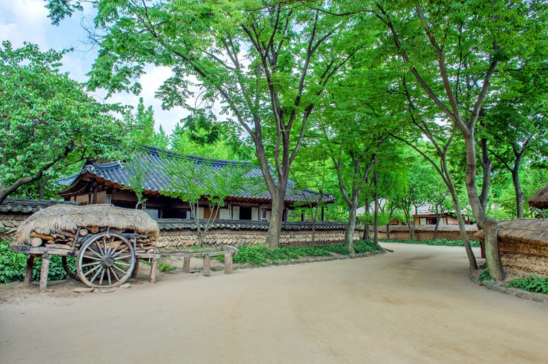 Korean Folk Village, Traditional Korean style architecture in Suwon, Korea