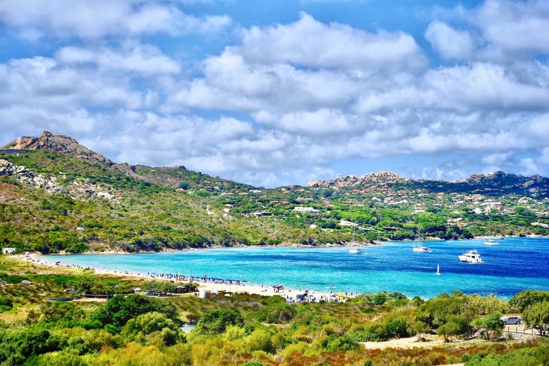 Coastal village in Sardinia, one of the world's blue zones where people live the longest