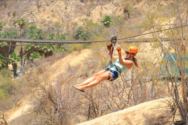 Amanda ziplining
