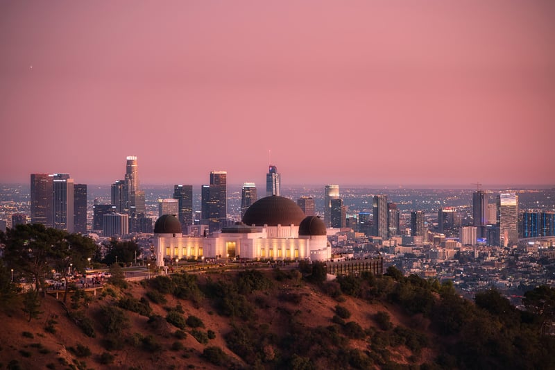 Griffith Observatory from the west observatory trail, one of the world's most scenic walks