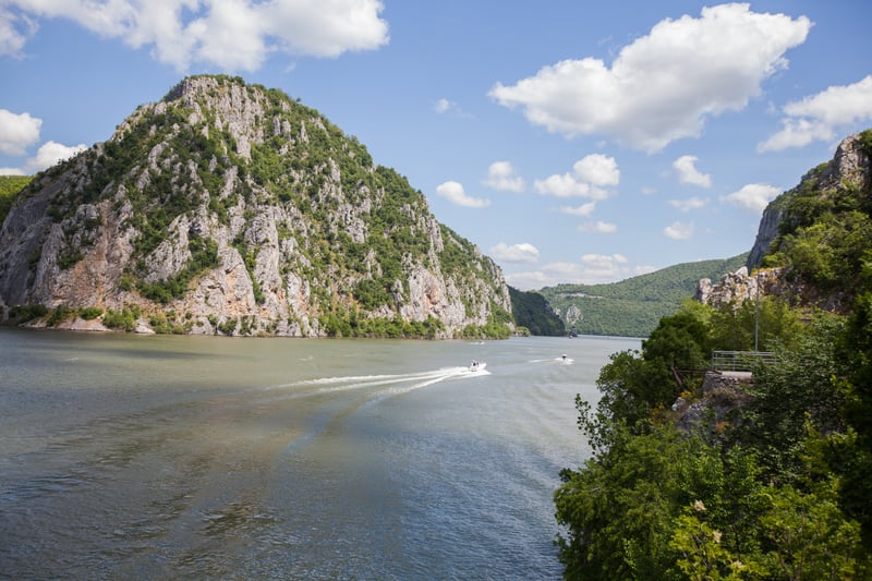 Danube River cruise ship, beautiful nature landscape, destination Serbia-1