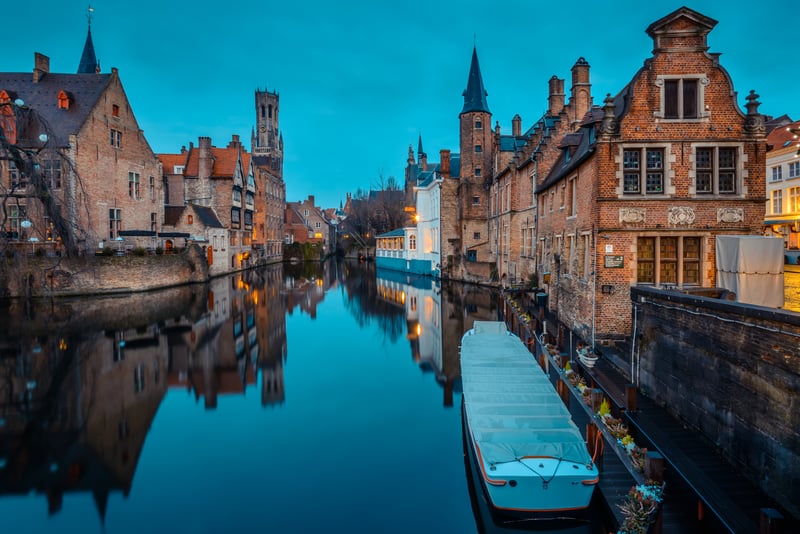 Dijver canal, Bruges Belgium