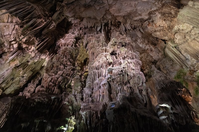 St Michaels Cave illuminated with lighting, of the best things to do in Gibralatar