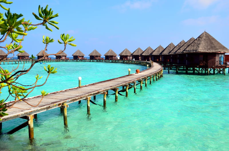 Asia cruise: Bungalows over water in Maldives