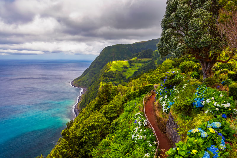 Azores in Atlantic and Caribbean islands