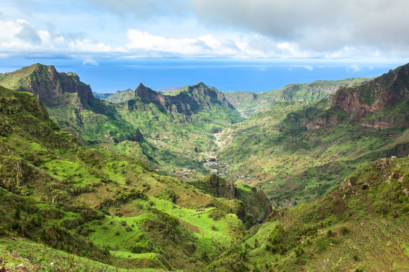 Serra Malagueta mountains in Santiago Island Cape Verde - Cabo Atlantic and Caribbean islands