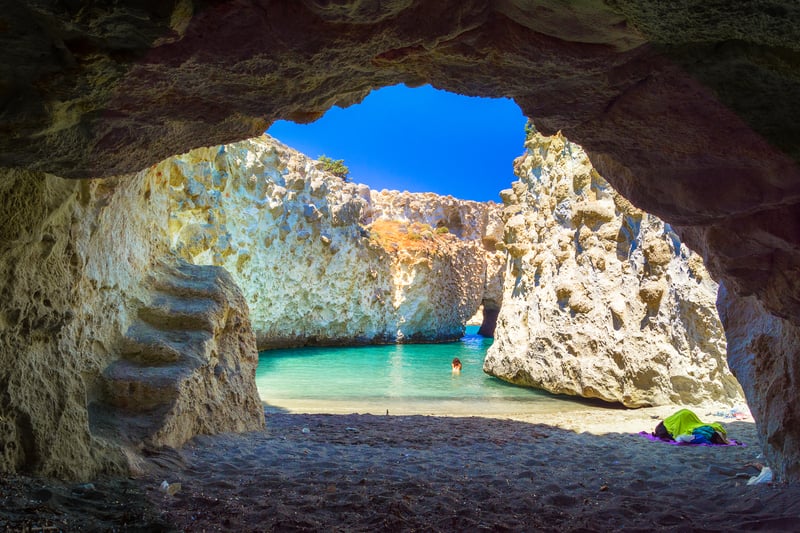 Mediterranean Travel: Cave of Papafragas Milos, Cyclades Greece