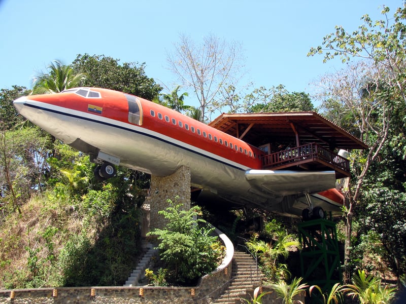 Exterior of The 727 Fuselage Home, Costa Rica