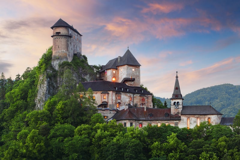 Overland tour through Slovakia, castle Oravsky hrad