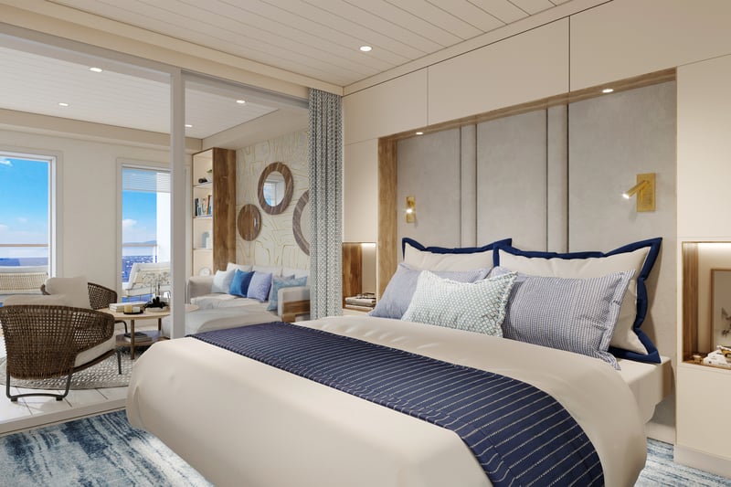 Apartment onboard a residential cruise ship