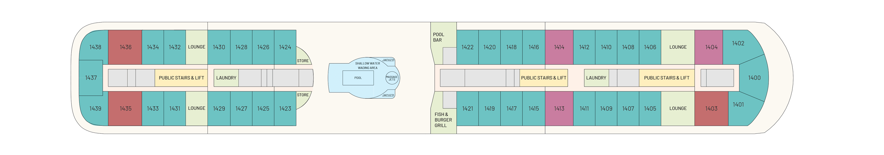 Floor Plan for Deck 14